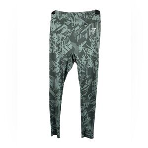 Gymshark POWER REGULAR Williow Green/Desert Sage Green LEGGINGS Sz(M)